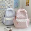 Student Schoolbag Large Capacity Multi-Function Backpack Dot Bow Print Women's Lightweight Backpack