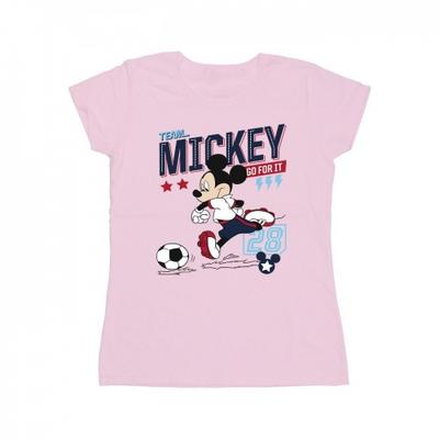 Womens/Ladies Mickey Mouse Team Mickey Football Cotton T-Shirt