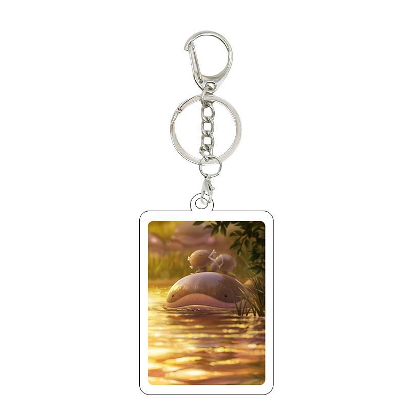 Ptcg Pocket 5cm Anime Fashion Squirtle Bulbasaur Psyduck Cartoon Diy Acrylic Action Keychain Backpack Pendant Accessories Charm
