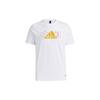 adidas T Shirts Unisex White Crew Neck Moderate Straight Fit GP1860