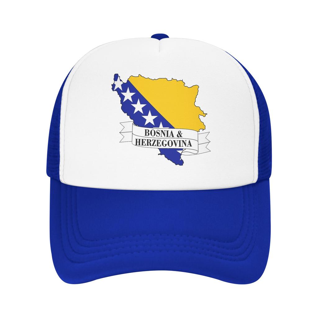 Bosnia and Herzegovina Flag Cap For Unisex Women Cool Baseball Cap Trucker Hat Travel Headewear Adjustable