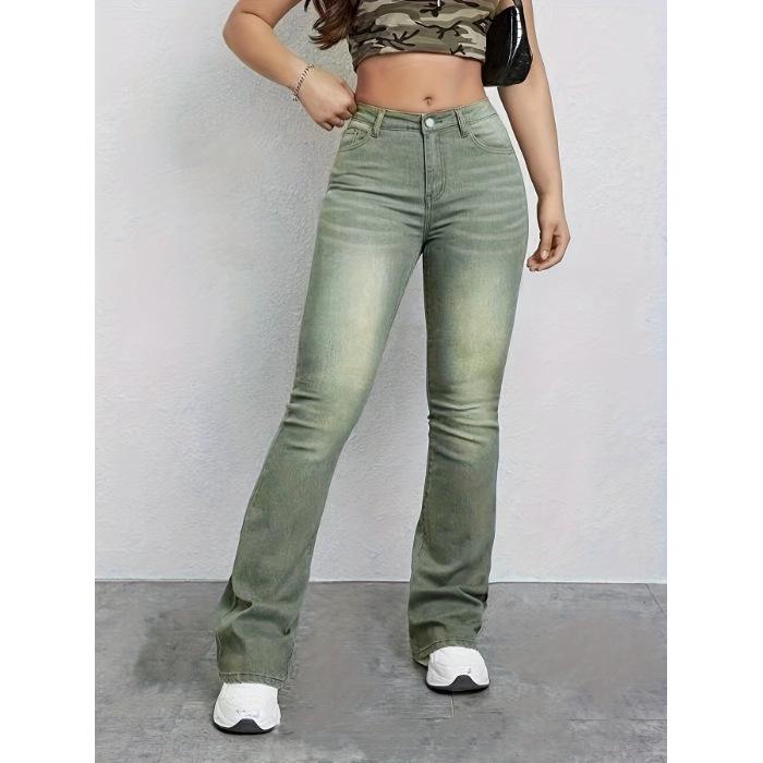 New Plus Size Women s Micro Flare Stretch Jeans - Slimming & Casual Fashion 2XL