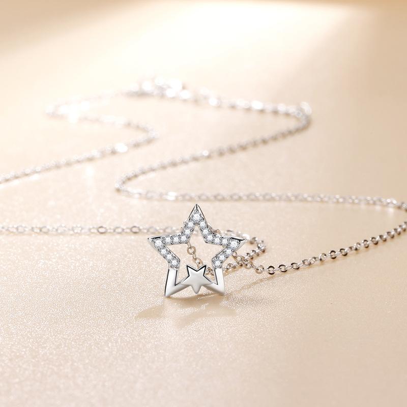 Star Necklace Women'S Fashion Ins Style Korean Version Versatile Niche Design Accessories Premium Durable Quality