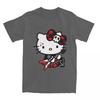 Unisex Hello Kitty Cute Cartoon Japanese Vintage T Shirts Cotton Tops Summer Y2K Basic TShirt ONeck Novelty Tshirt