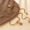 Minimalist, Wind Twelve Constellation Pendant Knotted Bracelet Stainless Steel Gold Plated Jewelry