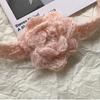 Dressing Decoration Rose Wool Shawl Handmade Crocheted Long Narrow Scarves Knitted Scarf  Outdoor