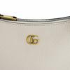 Gucci Aphrodite Gold Trim Double G Logo Zipper Closure Leather Underarm Bag Mahjong Handbag Shoulder Bag Mini Women Handbags White 739076-AAA9F-9022