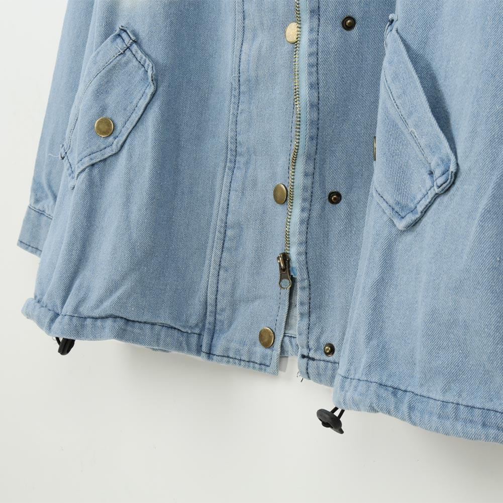 Colourful Womens Oversized Casual Hoode Baggy Denim Long Button Outwear Coat Colourful Womens Oversized Casual Hoode Baggy Denim Long Button Outwear Coat