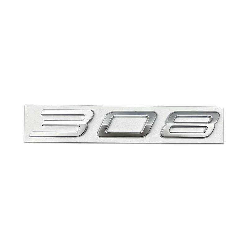 AAXI1 3D Car Rear Trunk Emblem Sticker for Peugeot 308 Auto Metal Letter Badge Decal Exterior Decoration