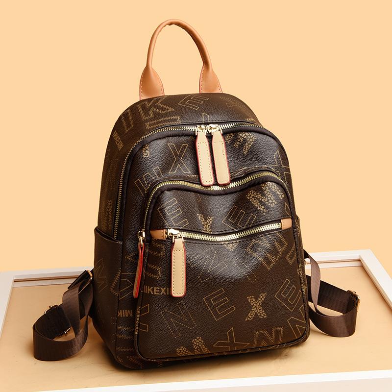 Women's new style British vintage printed letter bag cross-border wholesale soft leather fashion messenger bag