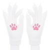Short Animal Gloves with Silicone Pads and Nails for Cosplay Costume