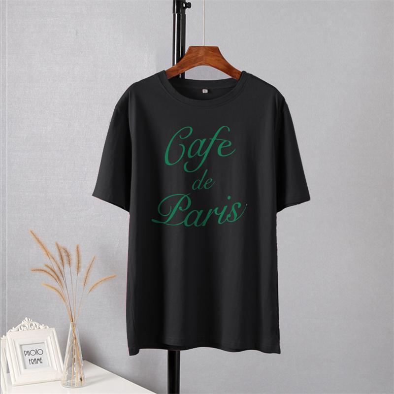 Shellsuning Mode-T-Shirts mit Buchstaben-Aufdruck für Damen, übergroß, 100 % Baumwolle, Basic-T-Shirts, Streewear-Mädchen-Top, koreanisches, schlichtes Gothic-Softtop