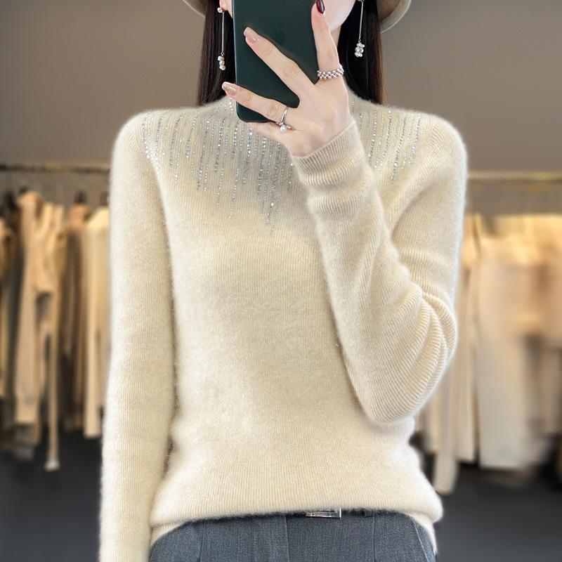 Women S Slim Fit Half Turtleneck Pullover Knit Sweater For Base Layer