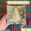 3D Pop Up Christmas Card With Music Merry Christmas Greeting Card Handwritten Blessing Invitation Cards Thanksgiving Gifts