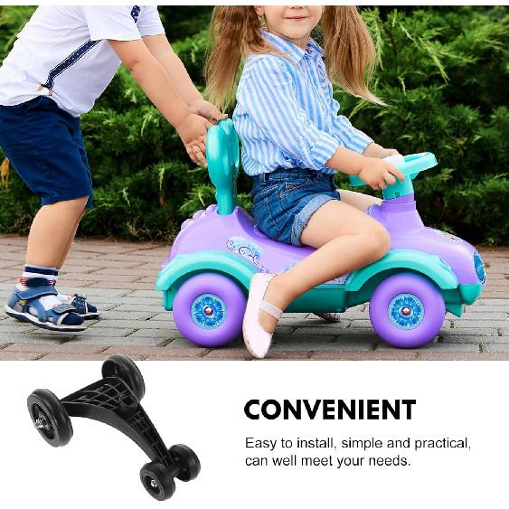 ERINGOGO Kids Wiggle Car Replacement Wheels - Triangle Repair Part for DIY, 24.00X15.50X10.00CM, Black