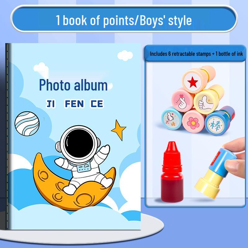 Kids Stamp Collection & Reward Book for Kindergarten and Elementary Students