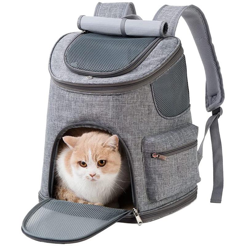 Portable Foldable Pet Backpack - Breathable, Wear-resistant Oxford Cloth for Cats and Dogs