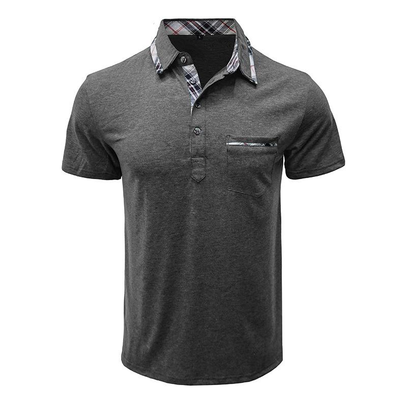 Summer Men's Short Sleeved Lapel T-shirt Top