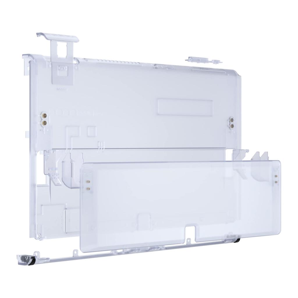 Carcasă de schimb DIY pentru console eXtremeRate Switch compatibilă cu placa spate OLED, cu suport și consolă Glacier neinclusă -