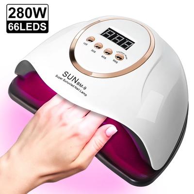 LEDs Powerful UV LED Nail Drying Lamp For Drying Nail Gel Polish Portable Design With LCD Display UV Lamp Manicure Salon Tools