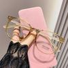 Korean Style Anti-Blue Light Large Frame Eyeglasses for Women - Slimming Myopia Glasses