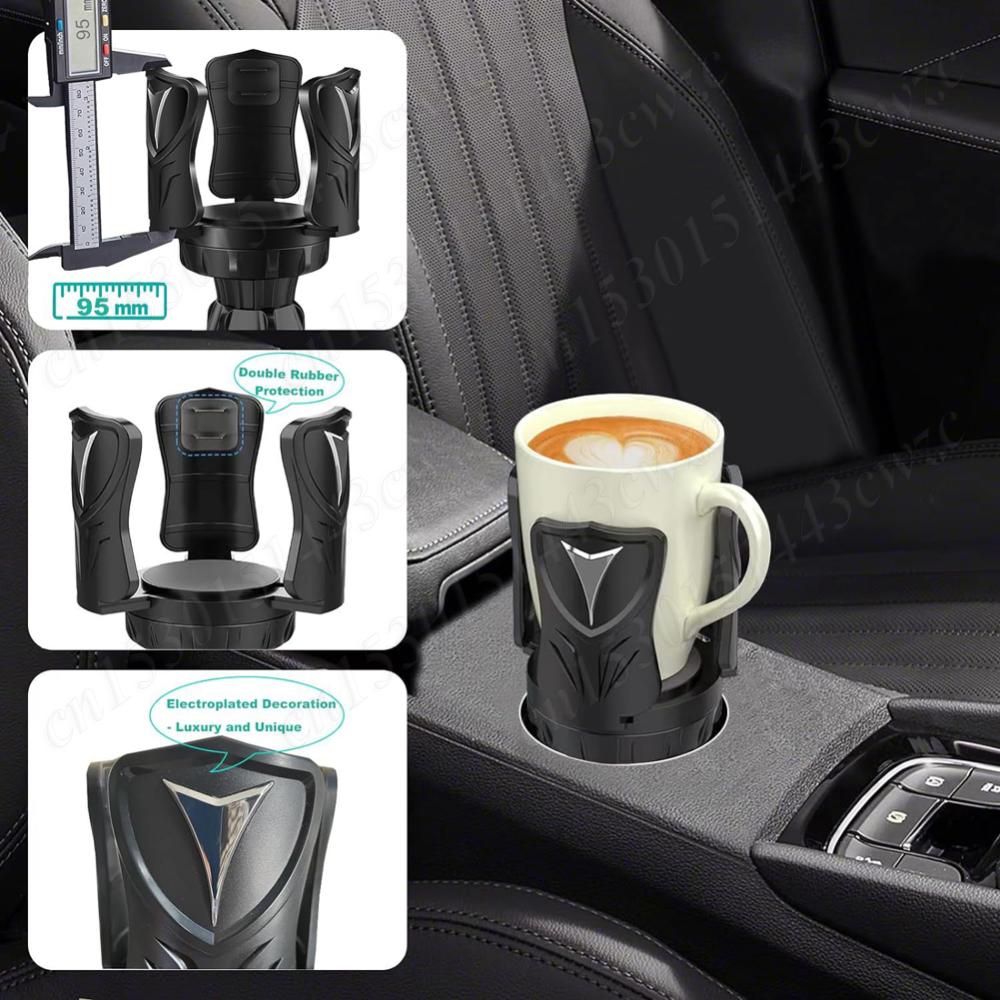 Large Car Cup Holder Expander with Adjustable Base Anti-slip Cup Holder Adapter Organizer for 10 To 46oz Tumbler & Coffee Cup