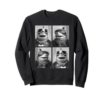 Cute Shark Snow Funny Marine Animal Winter Sweatshirt Goggles,