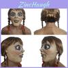 Máscara de Halloween Annabelle Terror Látex Cosplay Adereços de Chapelaria Fantasia Assustadora