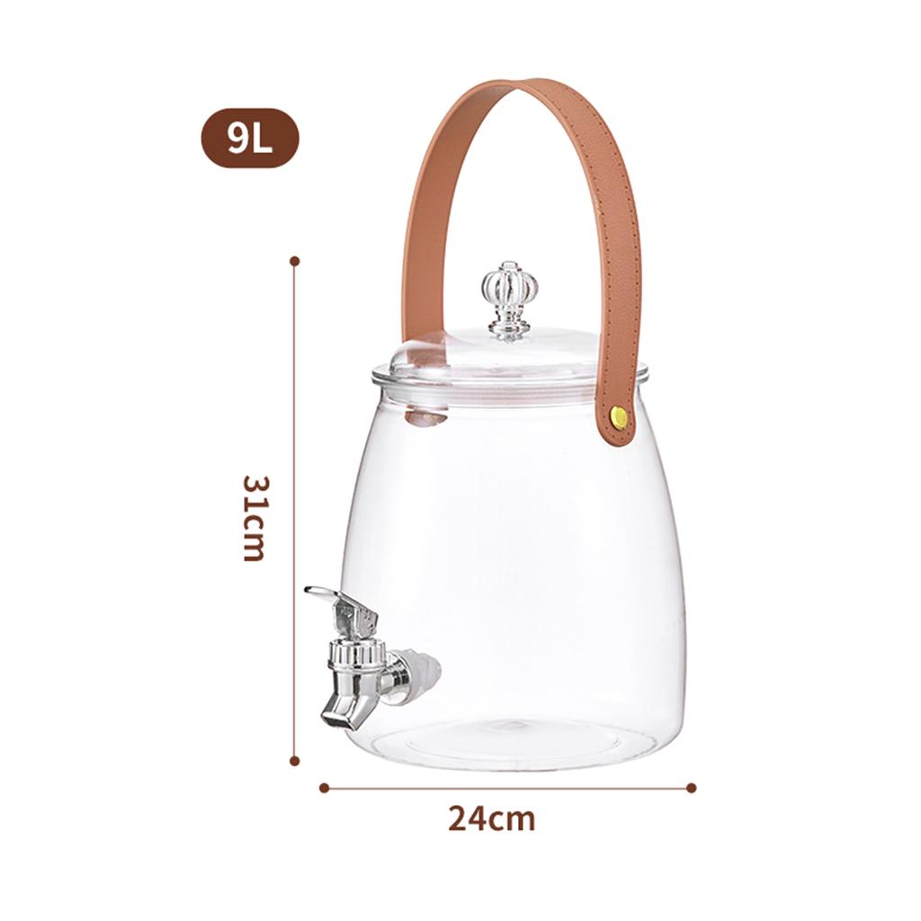 Large Capacity Plastic Refrigerator Beverage Dispenser with Spout Portable Cold Kettle Drinking Water Jug for Outdoor Camping