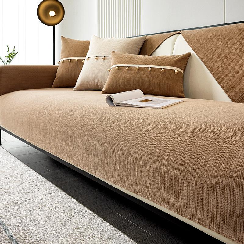 

Подушка для дивана из синели, универсальные нескользящие подушки на четыре сезона, простой чехол для дивана, ткань, спинка, полотенце 70*70cm