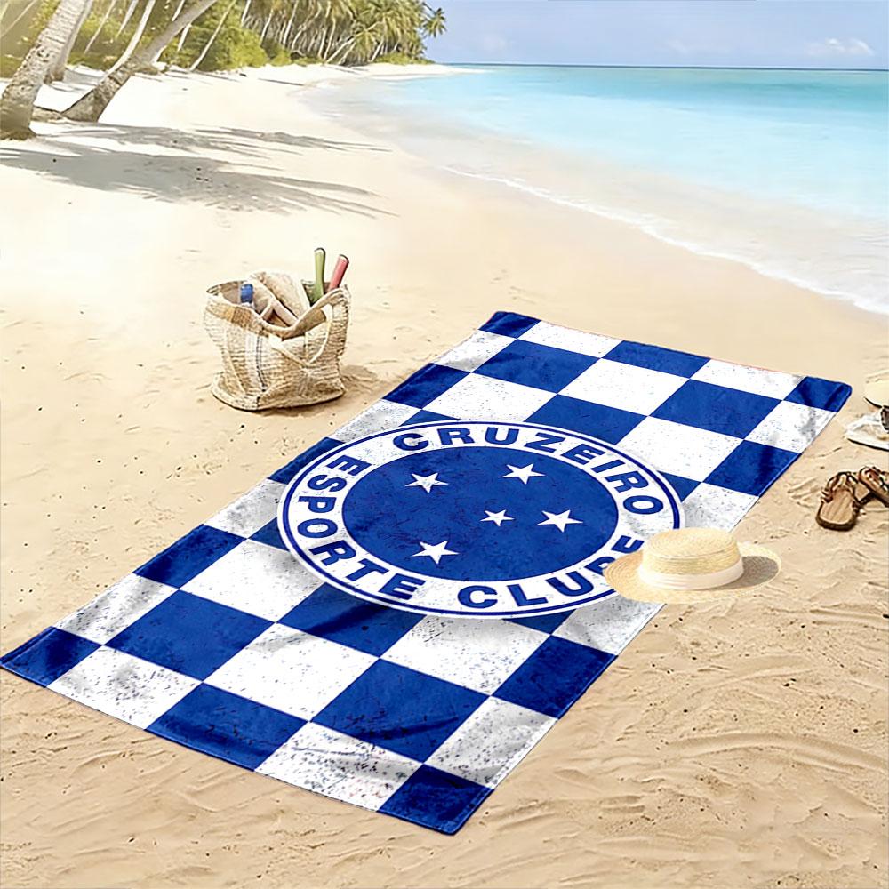 Cruzeiro Checkered Towel Beach Towel Quick-drying for Travel Outdoor Sports Jogging Beach and Swimming