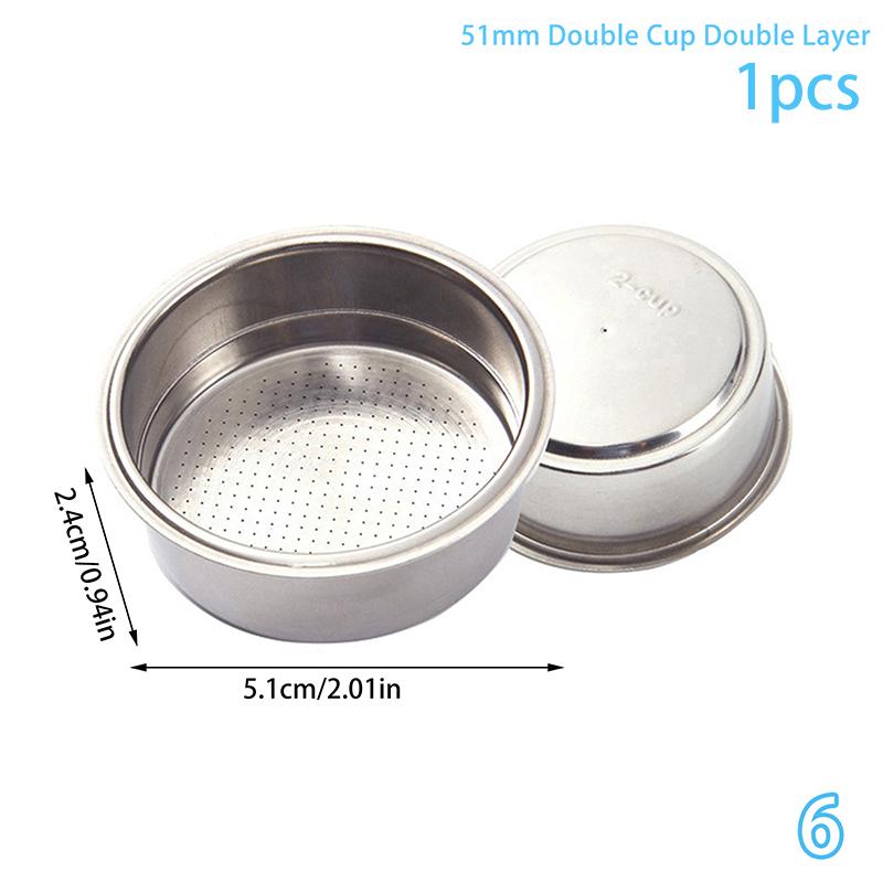 51/54/58mm Náhradní košík kávového filtru Nerezový bezdnový portafiltr Espresso filtrační příslušenství Baristický nástroj