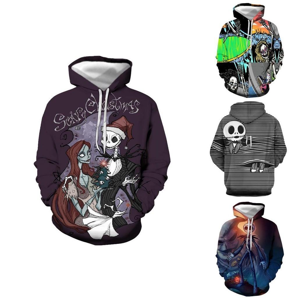 Nightmare Before Christmas 3d Printed Hoodie Jacket Jack Sally Costume Style