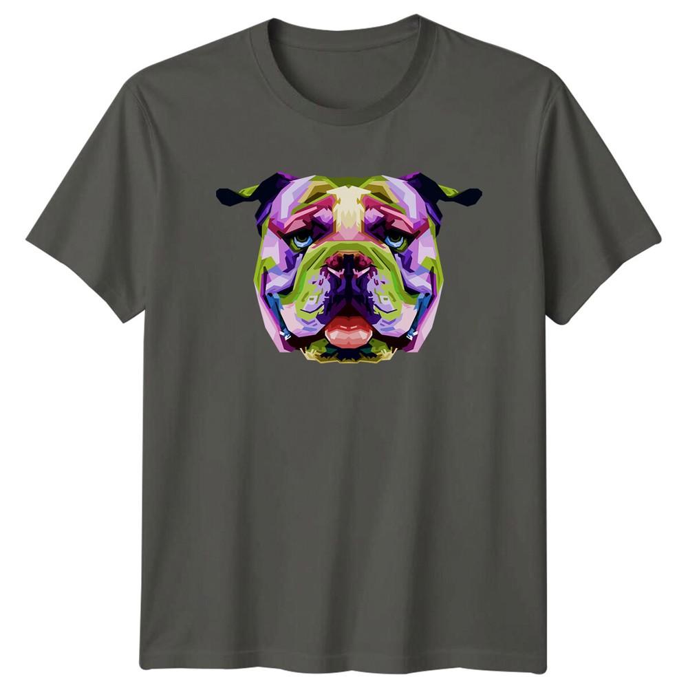 Bulldog Dog Breed Colorful Graphic Tee Unisexs TShirt Unisexs Top Unisex S