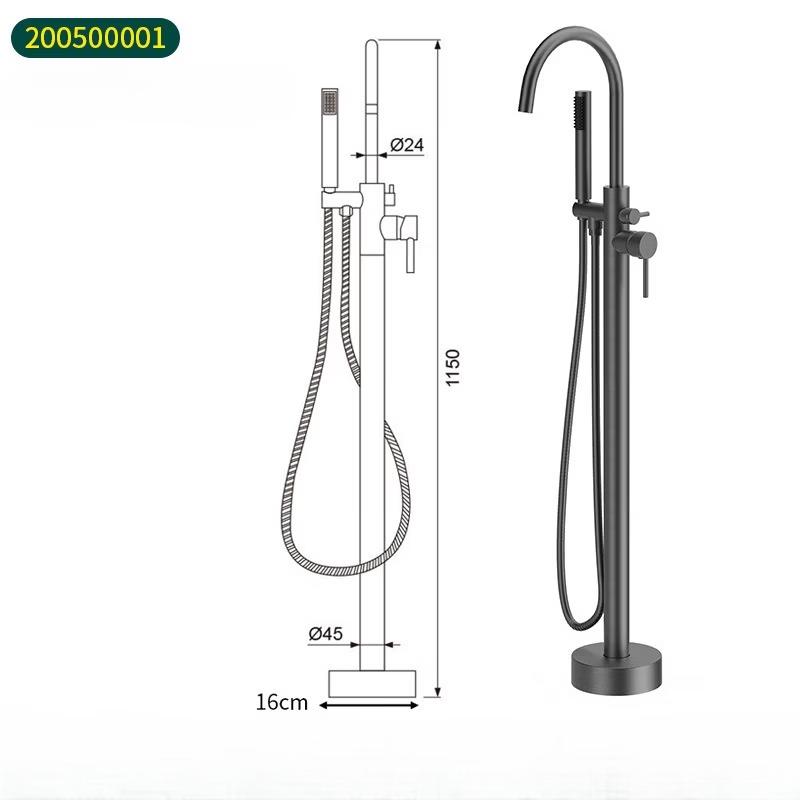LANGZHIWEN Bathtub Floor-Standing Faucet