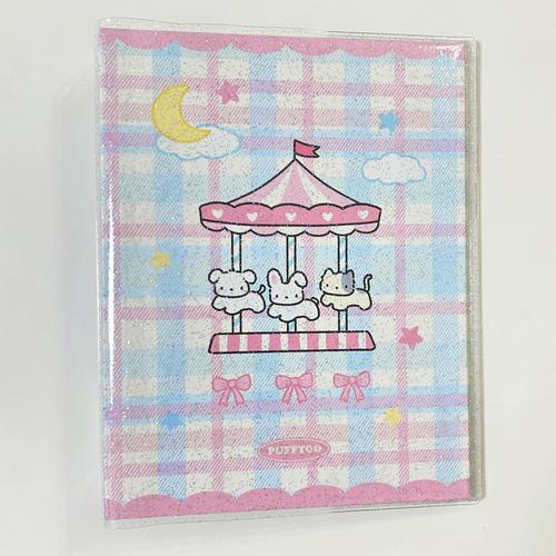 Cute Cartoon Binder A5 Photocard Collect Book Kpop 4grid 3inch Photo Holder Idol Photo Album Loose-leaf Notebook