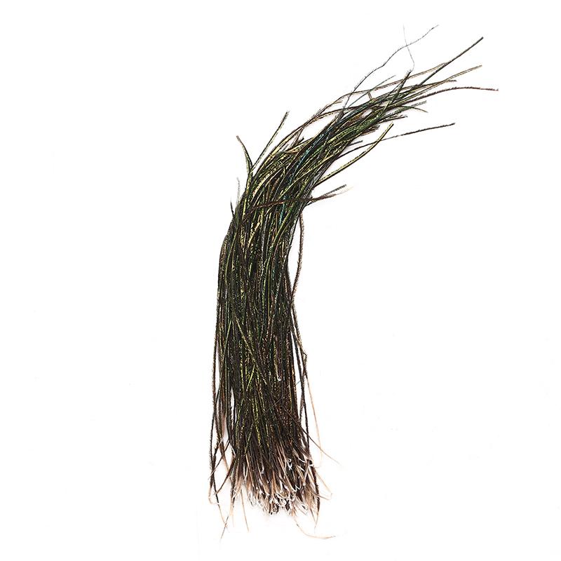 

100pcs/bag Fly Tying Peacock Herl Pack 3 to 7 Inch Feathers Wire Tying Materials