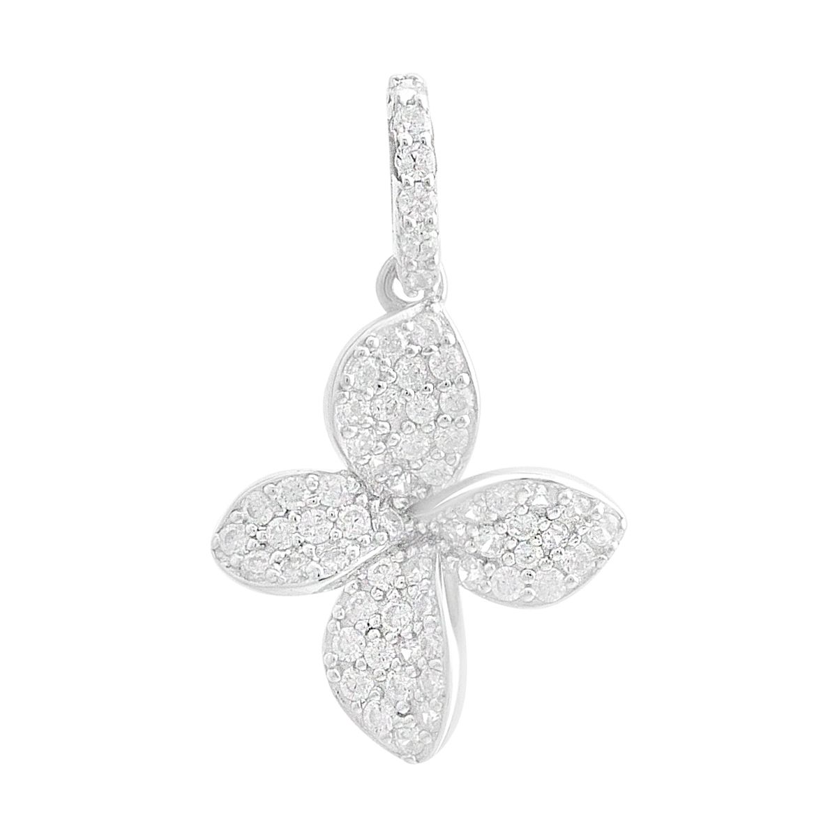 

Срібна каблучка з фіанітами. (2192718) білий