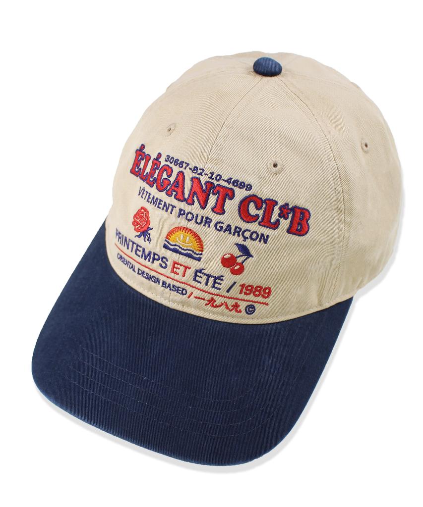 CONICHIWA BONJOUR Elegant Cap (Beige/Navy)