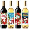 8 Pezzi Stili Adesivi Felice Anno Nuovo Buon Natale Babbo Natale Pupazzo di Neve Adesivi per Bottiglie di Vino Decorazione Tavola Festa