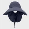 Foldable Sunscreen Cap Breathable Ponytail Hat New Shawl Cap  Summer