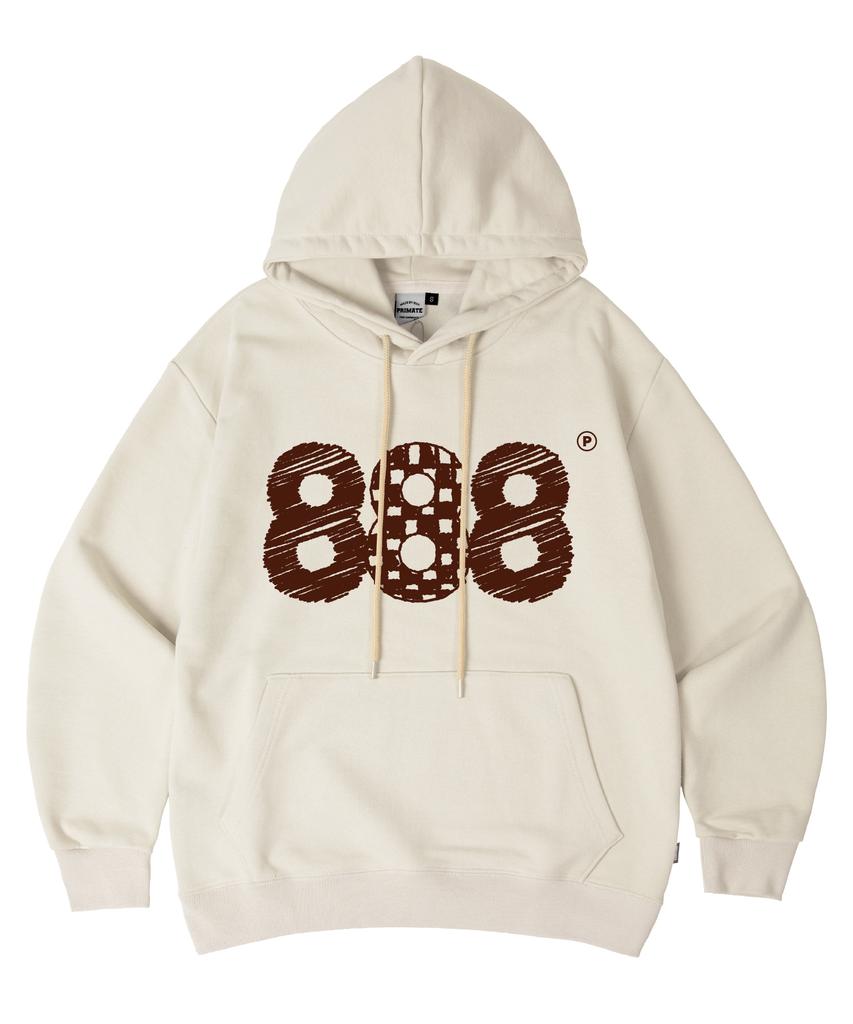 [Fleece-Lined/Non-Fleece-Lined] Scrawl Number.888 Oversized Hoodie 7 Colors (B Type)