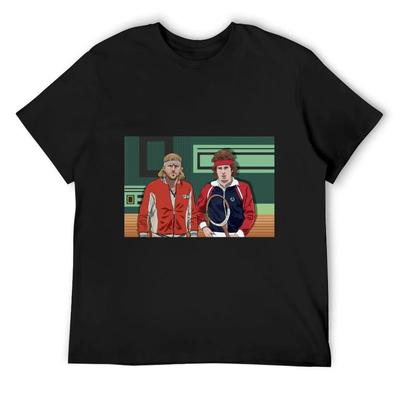 Borg Mcenroe T-Shirt Designer Shirts Kawaii Clothes New Edition Funny T Shirts Men
