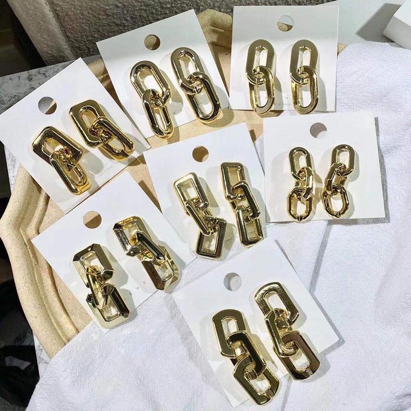 Retro Gold European & American Punk Style Women's Hoop Earrings