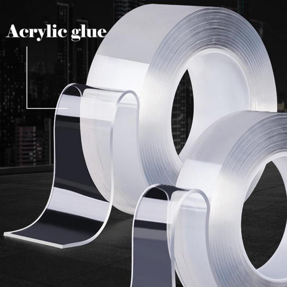1/2/3/5m Nano Tape Double-Sided Self Adhesive Tape Traceless Waterproof Tapes For Bathroom Kitchen Sink Tap Gel Sticker Sealers