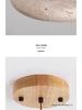 Wabi-Sabi Retro Yellow Travertine Chandelier, 2024 New Design for Dining Room or Bar Counter