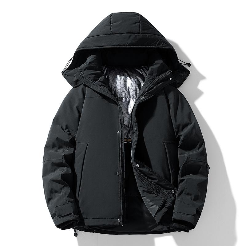 

Уличная пуховая куртка зимняя новая куртка куртка для мужчин и женщин ветрозащитная утолщенная теплая карго с капюшоном M