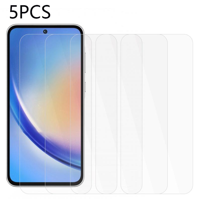 

5PCS Screen Protector for Samsung Galaxy A35 5G,2.5D 0.3mm Tempered Glass Scratch Resistant Film Type A