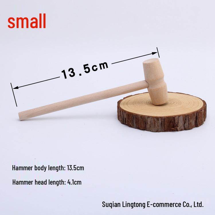 Handmade Small Wooden Mallet & Hammer Archaeological Toy Set