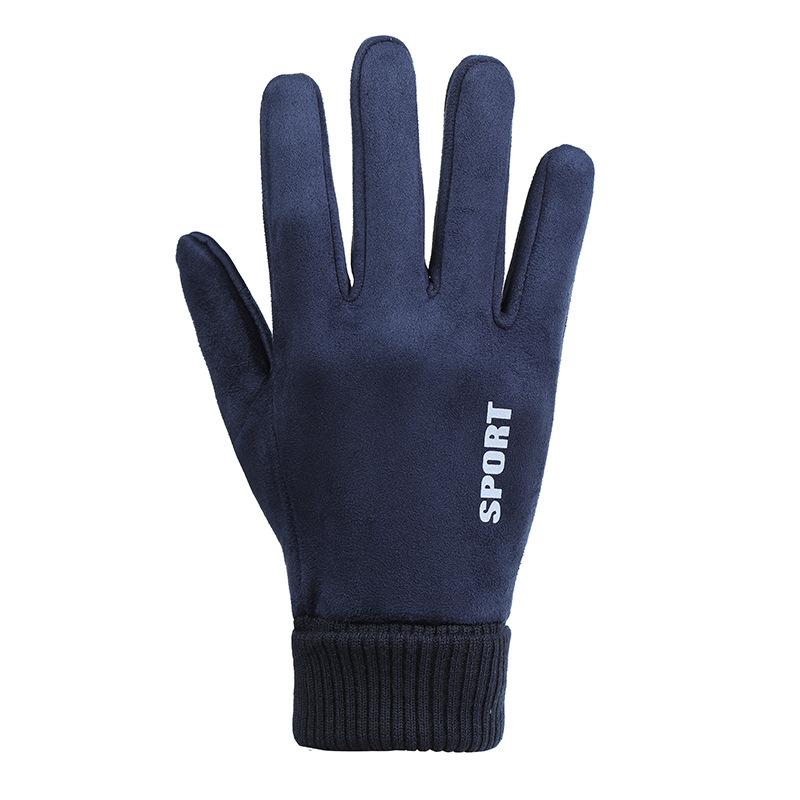 Herbst- und Winterhandschuhe für Damen und Herren Wildleder Paare Takeaway Radfahren Outdoor-Sport Plus Samt Touchscreen Warme Handschuhe